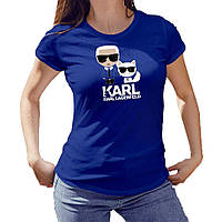 Футболка жіноча JHK "Karl Lagerfeld" XXL Синій