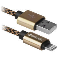 Кабель Defender ACH01-03T USB(AM)-Lighting 1m, 2.1A Gold (87806)