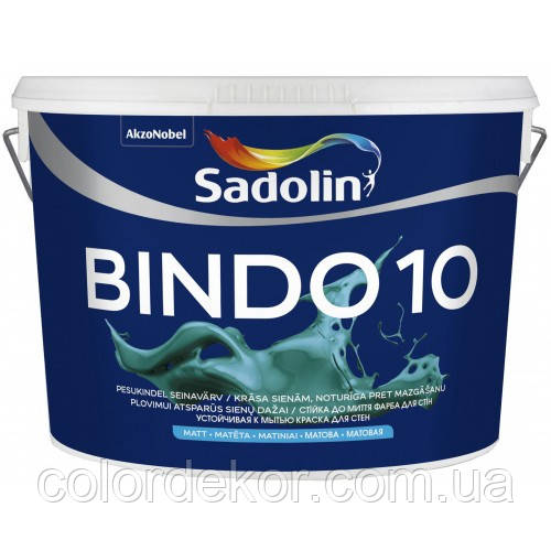 Фарба для стін і стелі Sadolin BINDO 10 ( Садолін Біндо 10) 2,5л