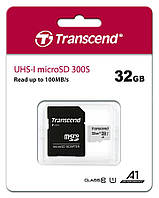 Transcend Карта памяті microSD 32GB C10 UHS-I R100/W20MB/s SD