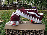 Зимові кеди унісекс VANS Old Skool bordo "Бордові" р. 5,5-7,5;10;11 (37-40)43;45, фото 3