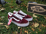 Зимові кеди унісекс VANS Old Skool bordo "Бордові" р. 5,5-7,5;10;11 (37-40)43;45, фото 4