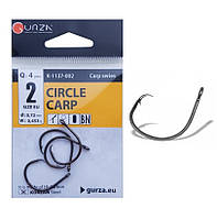 Гачки Gurza Circle Carp №2 (EU) 4 шт для ловлі великих трофеїв коропа, сома