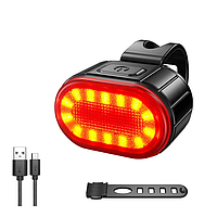Велосипедный фонарь на аккумуляторе. Велосипедная сигнальная лампа безопасности LED зарядка от USB Код:MS05