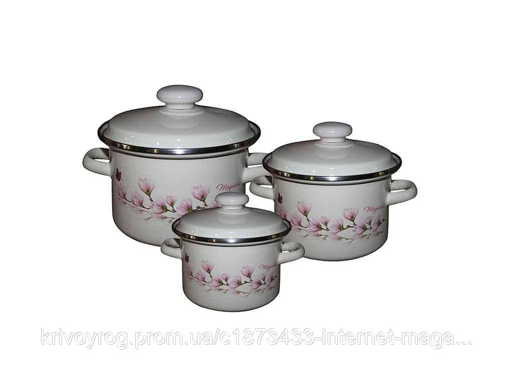 Набір посуду 3 предм. №732 Магнолія (молочна) ТМ IDILIA, фото 1