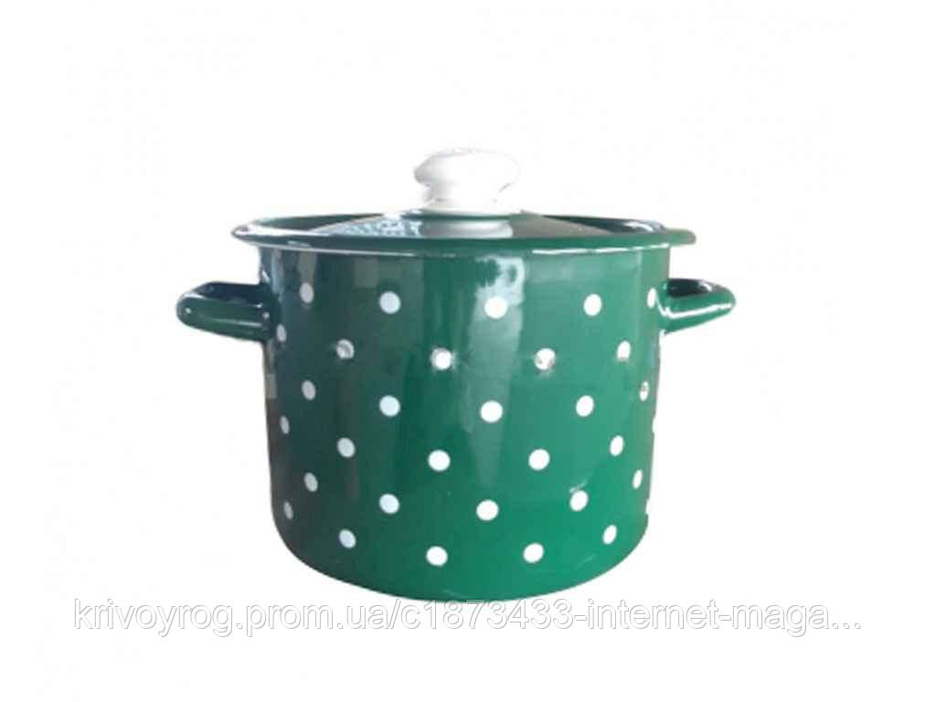 Каструля ем. 7л /4 циліндрична Смарагдова полька (I1620/4) ТМ IDILIA, фото 1