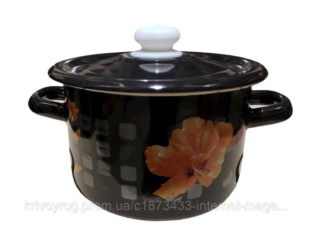 Каструля ем. 2л /4 циліндрична Грейсі (Чорна) (I1610/4) ТМ IDILIA, фото 1