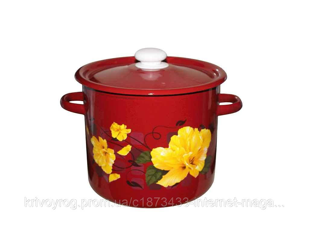 Каструля ем. 7л /4 циліндрична Грейсі (бордо) (I1620/4) ТМ IDILIA, фото 1