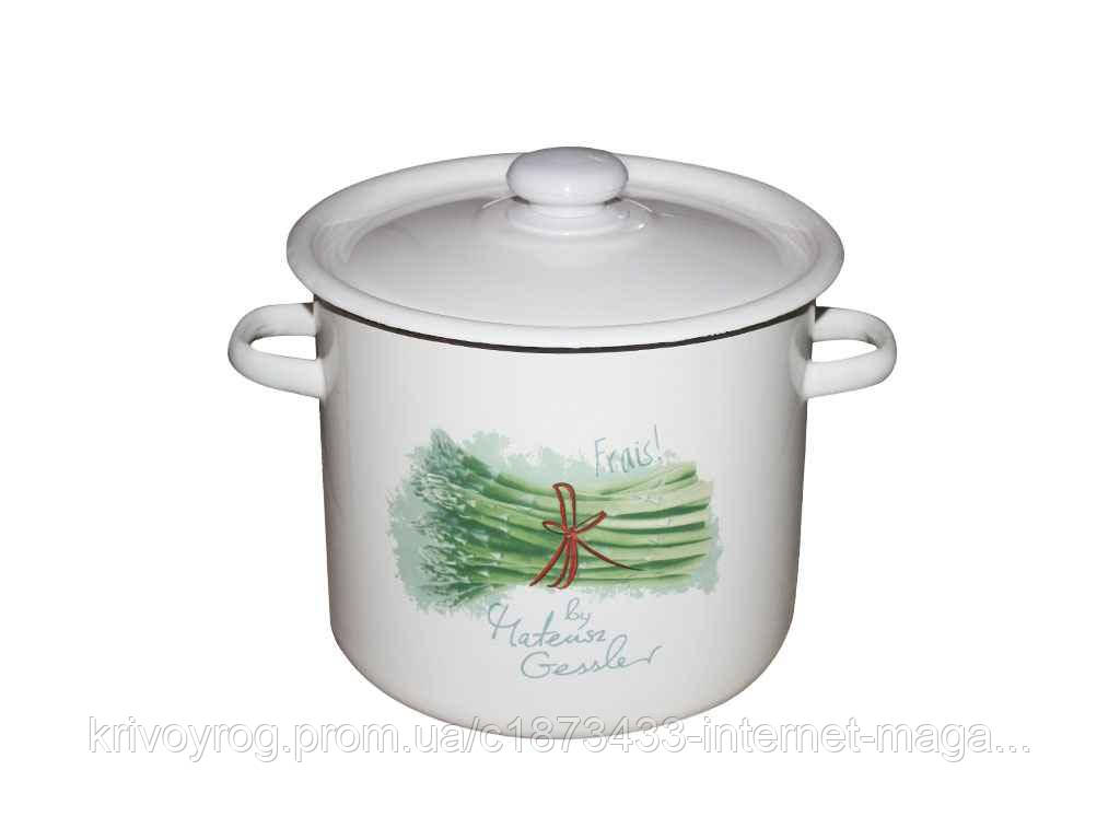 Каструля ем. 7л /2 циліндрична Спаржа (молочна) I1620/2 ТМ IDILIA, фото 1