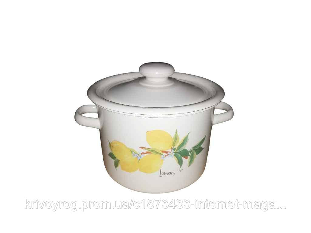 Каструля ем. 3л /2 циліндрична Лимонне дерево (молочна) I1612/2 ТМ IDILIA, фото 1