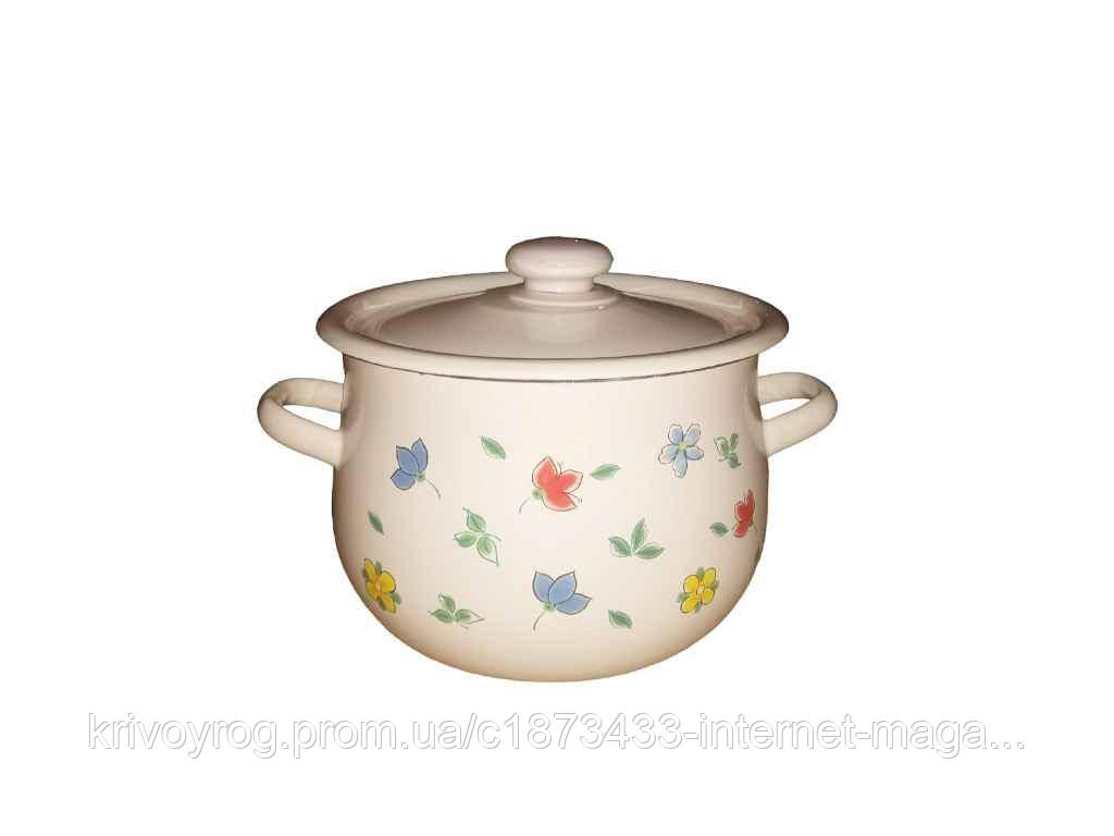 Каструля ем. 4,75л /2 грушоподібна Акварель (молочна) I1715/2 ТМ IDILIA, фото 1