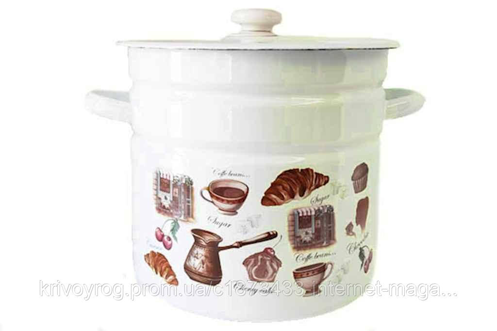 Каструля ем. 12л /2 циліндрична Кафе де Шері (молочна) I1624/2 ТМ IDILIA, фото 1