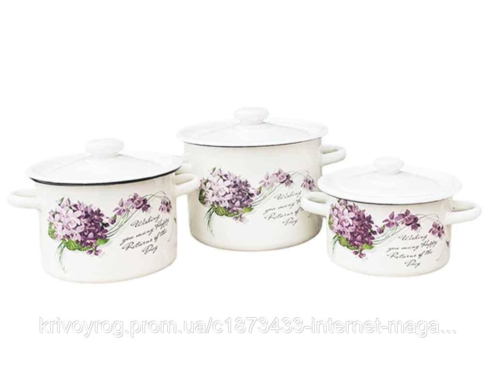 Набір посуду 3 предм. I262 Віола (біла) ТМ IDILIA, фото 1
