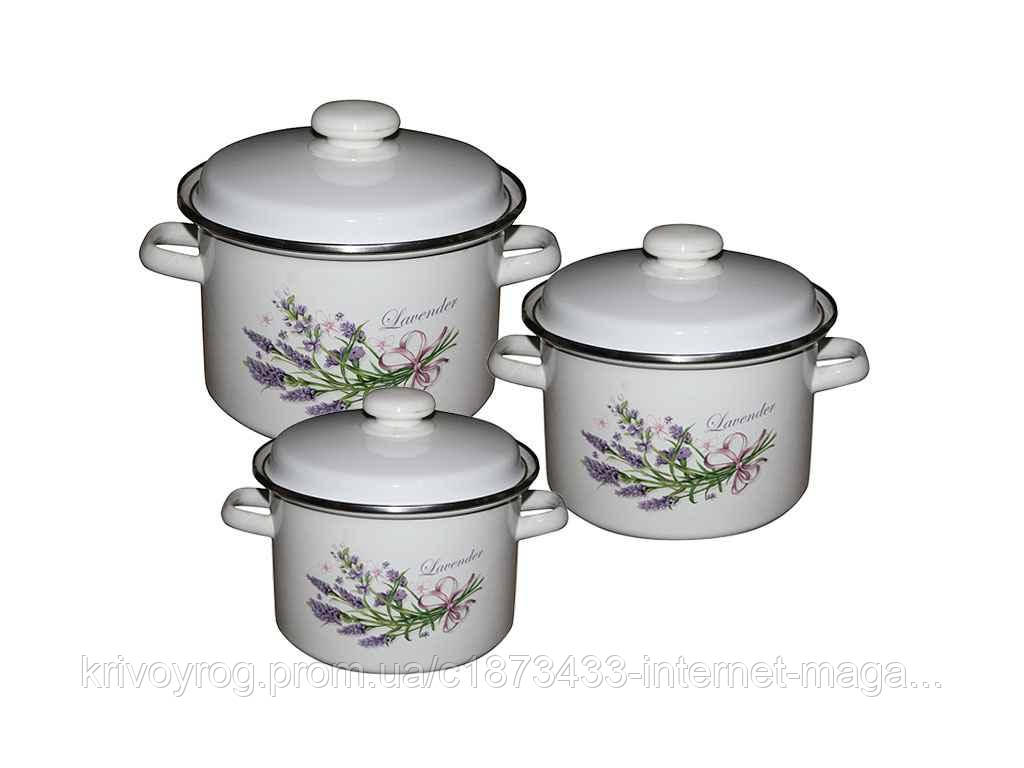 Набір посуду 3 предм. I732 Букет лаванди (бузкова) ТМ IDILIA, фото 1
