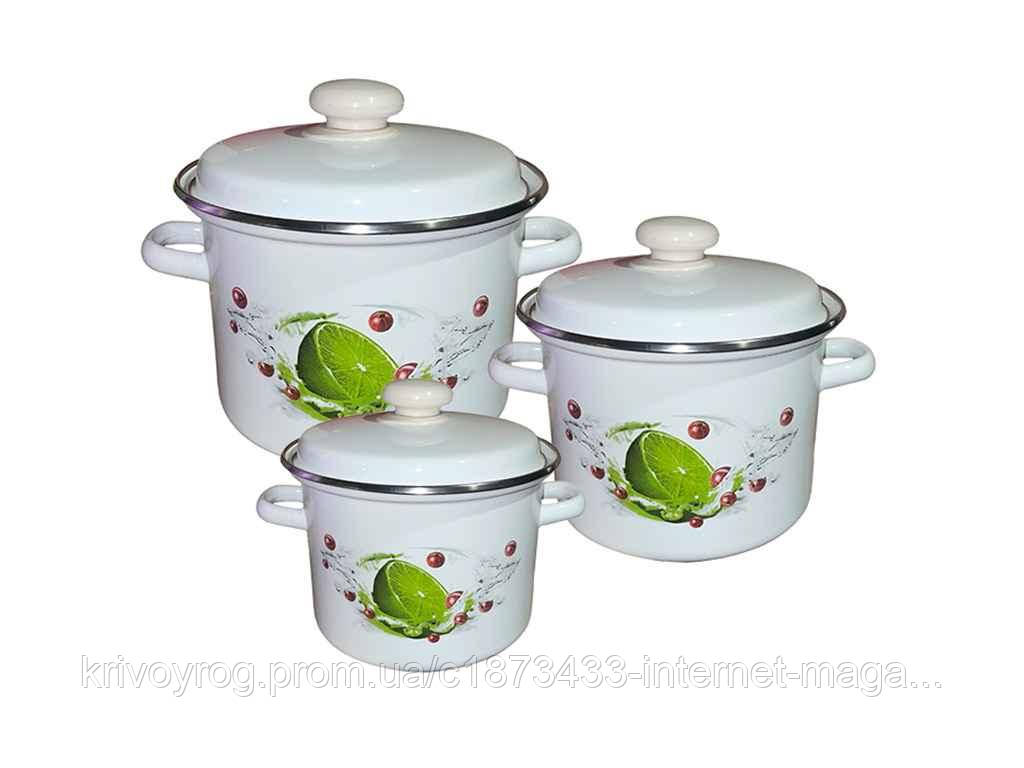 Набір посуду 3 предм. I732 Лайм (біла) ТМ IDILIA, фото 1