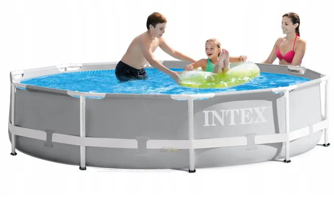 Intex 26700 NP Басейн каркасний круглий, Діаметр 305, Висота 76 см, 4485 л., Сірий
