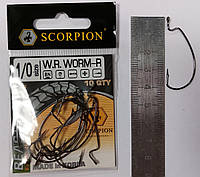 Гачки офсетні Scorpion Wide range worm 2/0,1/0,1,2