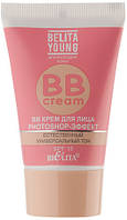 BB-крем для лица Bielita Belita Young BB Cream Photoshop-эффект, SPF 15, для всех типов кожи, 30 мл