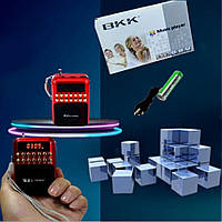 Цифровой карманный мини FM радиоприемник с часами MP3/USB BBK B872/ 8206