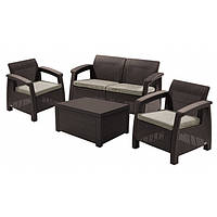 Комплект садовой мебели 4-местный Bonro B-18032 черно-коричневый - Lux-Comfort