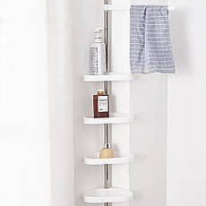 Телескопічна кутова полиця-етажерка у ванну 4 рівня Multi Corner Shelf (205), фото 5