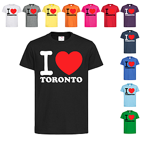 Чорна дитяча футболка I love Toronto (25-15-1)