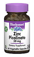 Микроэлемент Цинк Bluebonnet Nutrition Zinc Picolinate 50 mg 50 Veg Caps BLB0738 BM, код: 7778946