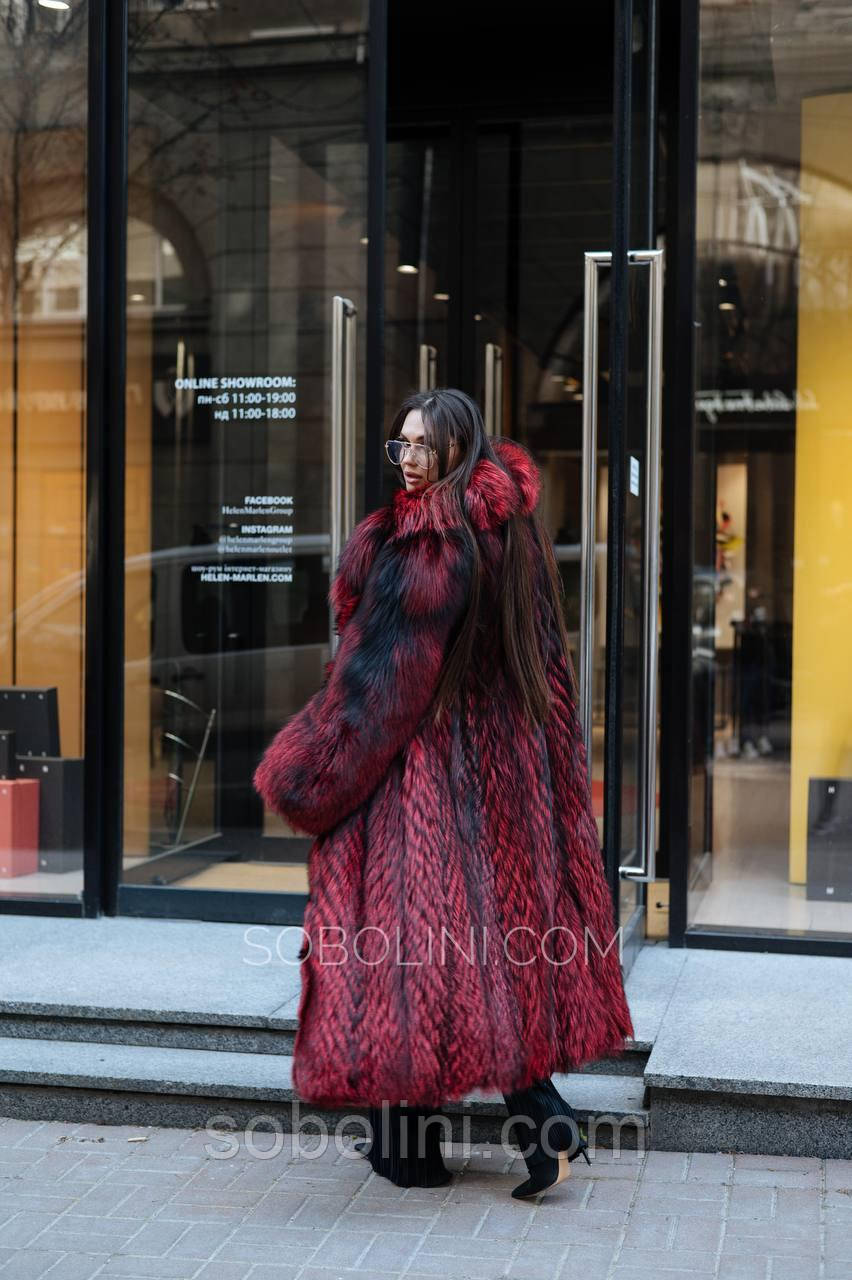 Чорнобурка довга шуба в наявності, фото 1