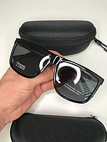 Солнцезащитные очки PORSCHE черные глянцевые поляризованные Порше