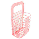Підвісний кошик для білизни з ручкою Рожевий, фото 2