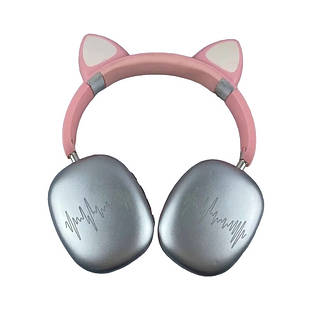 Бездротові навушники Bluetooth з котячими вушками LED SP-20A Рожеві