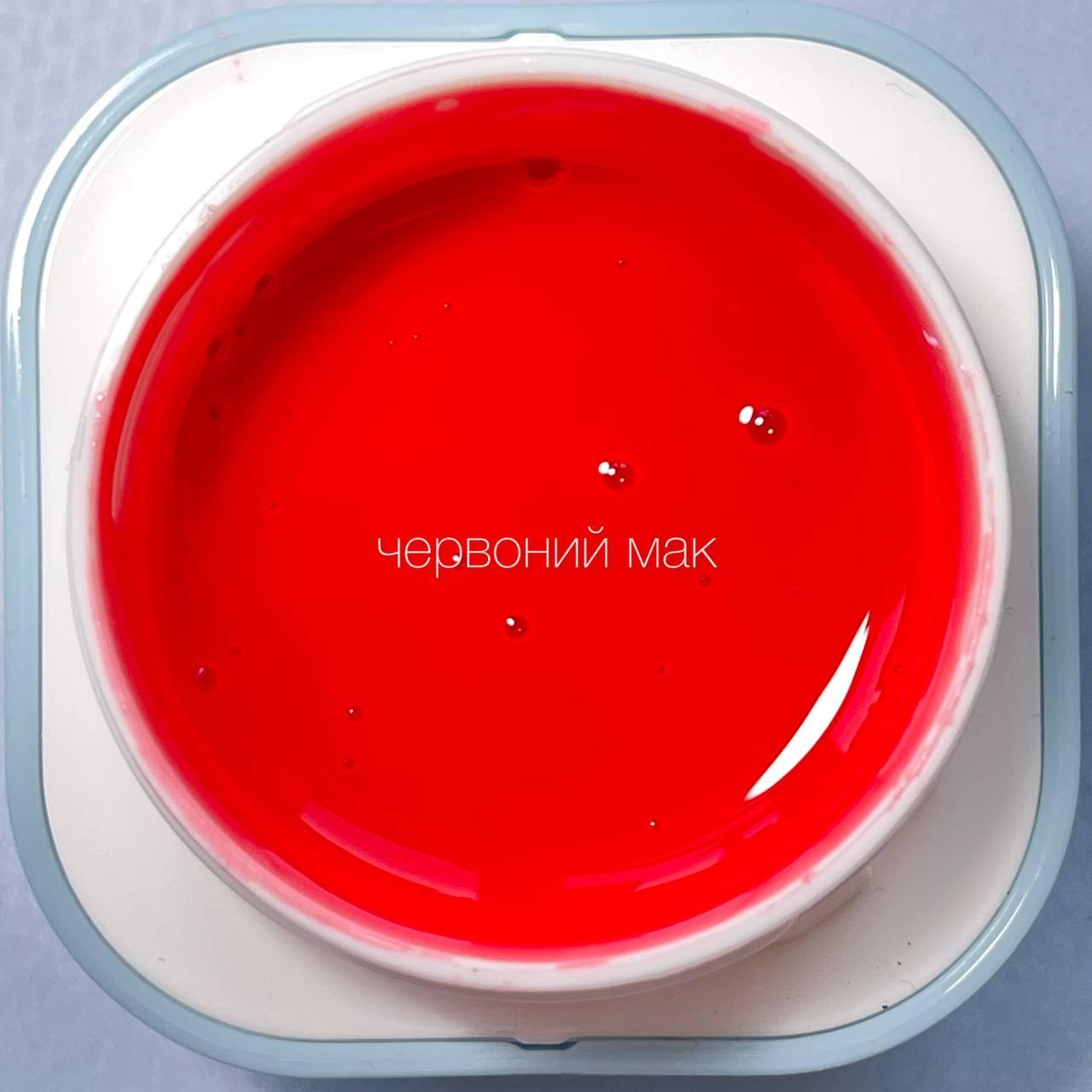 Кольоровий білдер гель GeliX червоний мак, фото 1