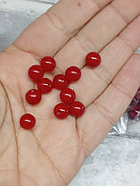 Намистини перлів червона 8 мм. 100 шт.