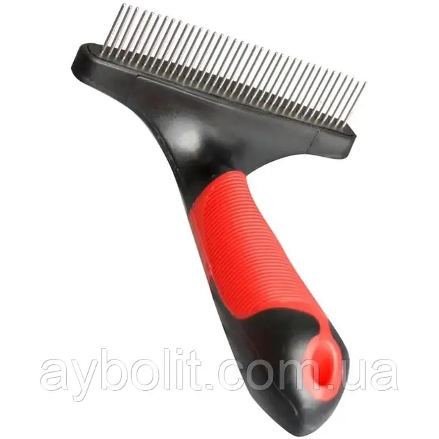 Гребінець граблі для собак Flamingo RAKE ROTATING TEETH 37 зубців 16 x 11 см (5415245026909)
