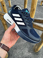 Мужские демисезонные кроссовки текстиль синие Adidas Run CloudFoom (blue)