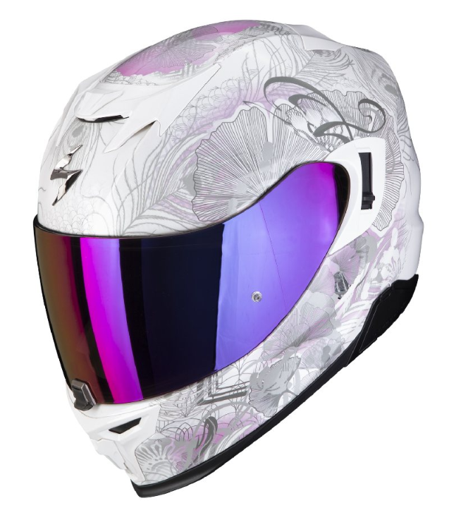 Мотошолом Scorpion Exo-520 Evo Air Melrose white pink