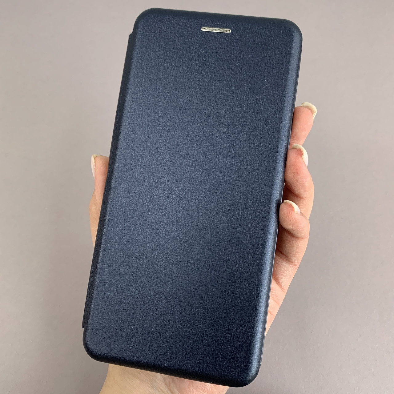 Чохол-книга для Motorola G24 чохол книжка з підставкою на телефон моторола мото г24 темно-синя stn