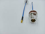 Пігтейл MMCX-90 - N-Type-F ВЧ кабель перехідник RG405 15 см, кутовий, фото 2