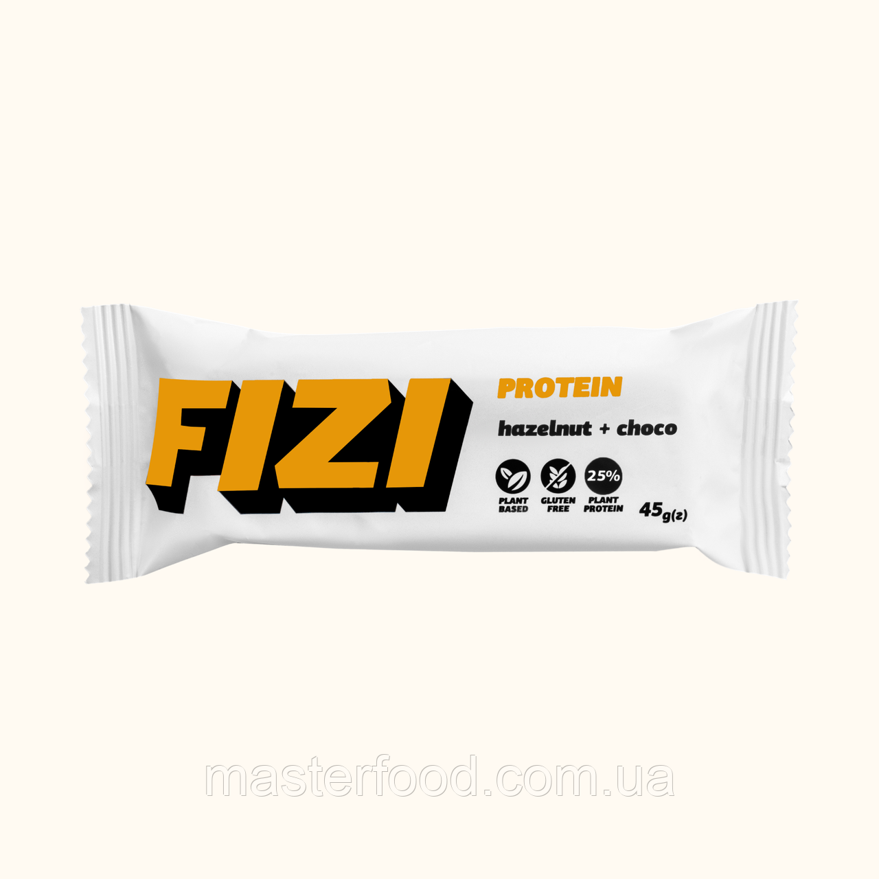 Fizi Protein Hazelnut+Choco 45г. Протеїнові батончики, фото 1