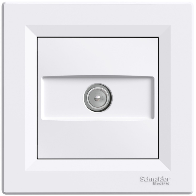 Розетка TV прохідна (4 дБ) біла Asfora Schneider