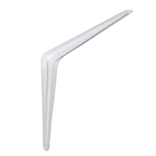 Кутик 100 х 120 мм  для поличок  посилений металева консоль монтажний білий, фото 1