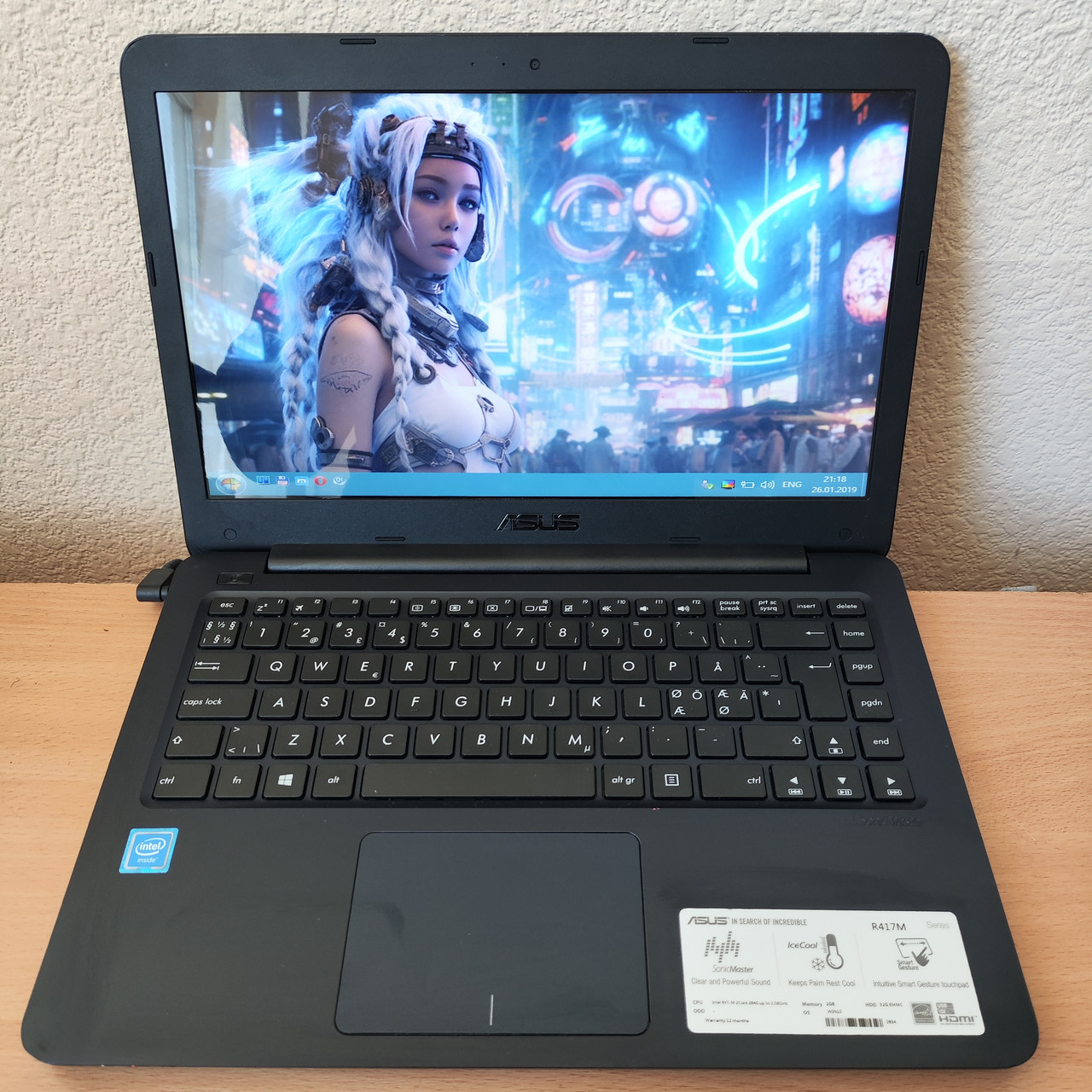 Ноутбук б/в Asus R417M 14" N2840/ 2GB/32GB EMMC/Intel HD Graphics 500