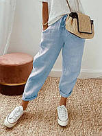 Жіночі штани брюки класичні МОМ 9/05МР/И020 слоучи льон ( 42-44 46-48 50-52 розміри )