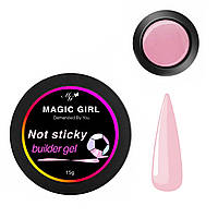Гель для наращивания ногтей (не липнет к рукам) Builder Gel No Sticky, розовый, 15мл