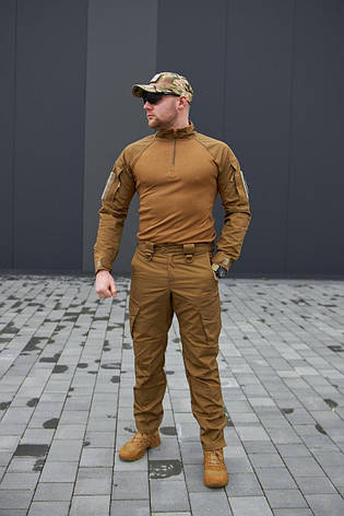 Чоловічий демісезонний комплект одягу "Kayman Military" койот, сорочка+штани, фото 2