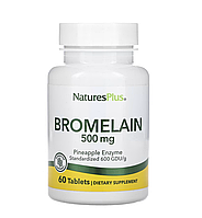 Бромелайн, Bromelain, Nature's Plus, 500 мг, 60 таблеток (NAP-04408)