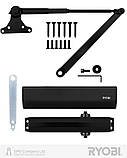 Дотягувач дверний RYOBI 2000 DS-2055P BC з фіксуючими ножицями чорний, фото 7