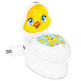 Горщик унітаз музичний Pilsan 07-564 "Каченя", тримач для паперу, звуки води, підсвічування кнопки, фото 4