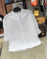 Белая мужская Рубашка классическая сорочка для мужчины - white Sensey Біла чоловіча Сорочка класична рубашка