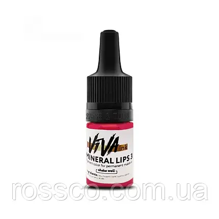 Viva Пігмент для татуажу Lips Mineral 3/Dark Pink, 6 мл, фото 1